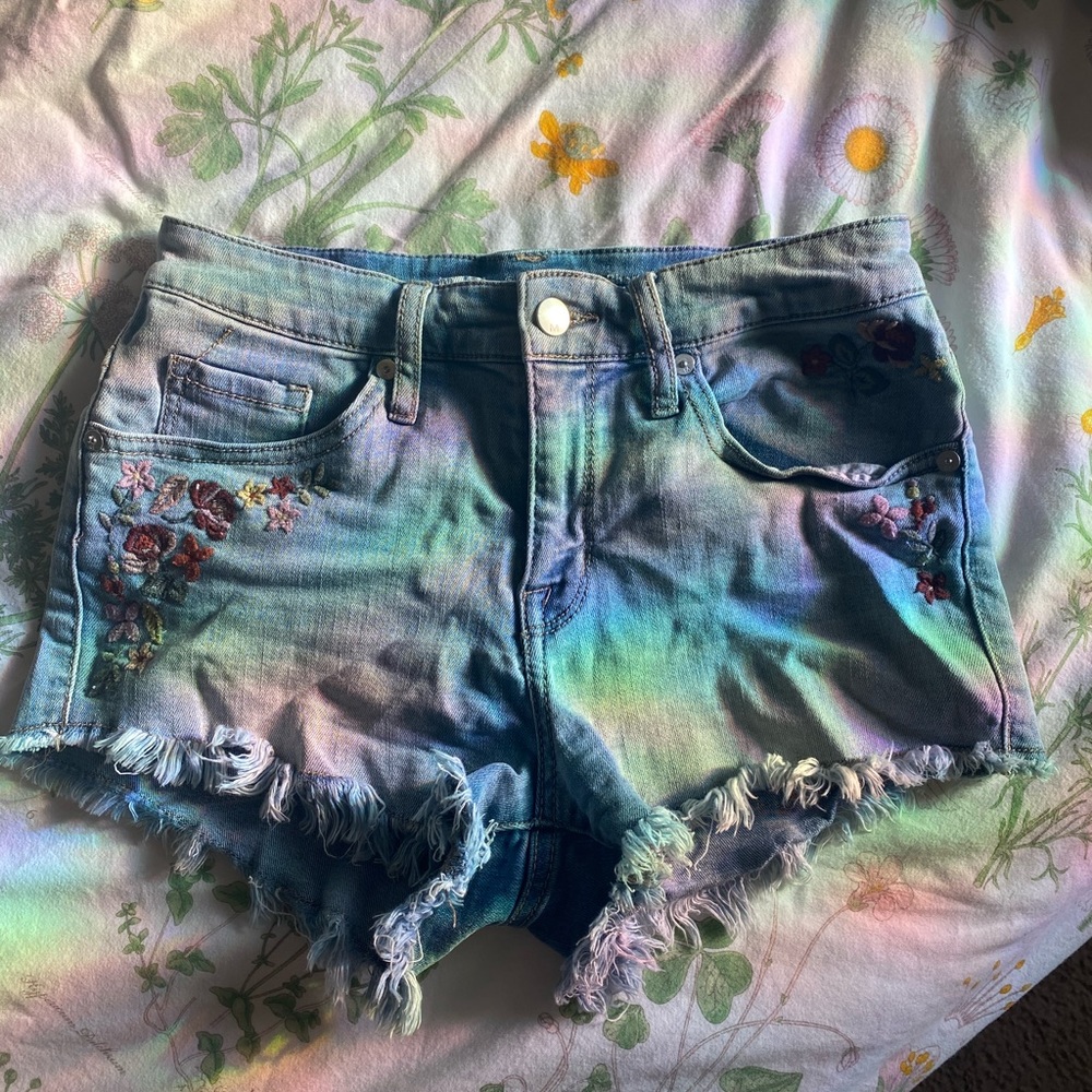 Floral Jean Shorts